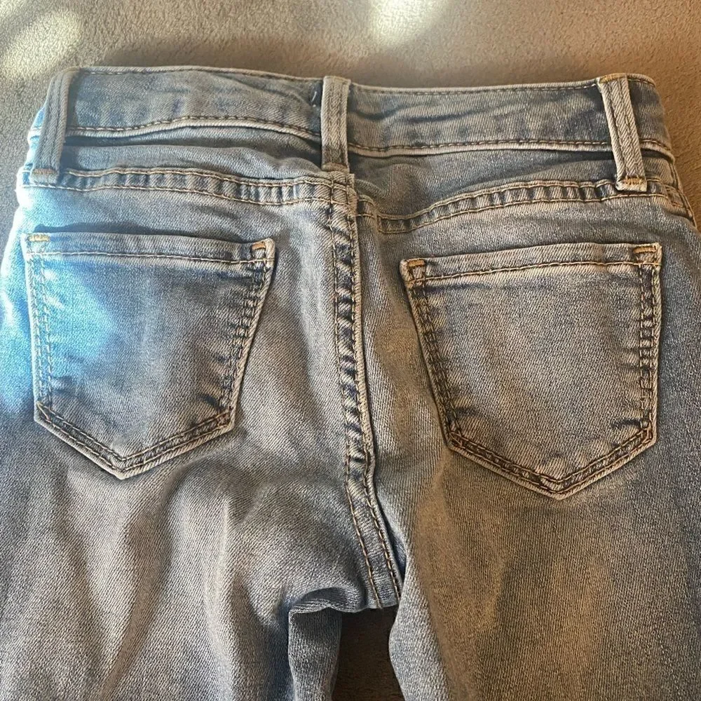GAP super Skinny Ankle Jeans/Jeggings Sequin Stars size 7 girls *slim*